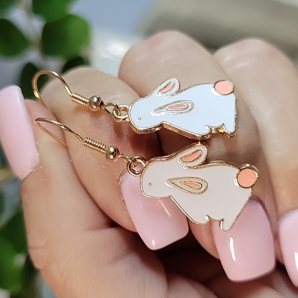 White Rabbit Drop Earrings - Picture 4 of 5